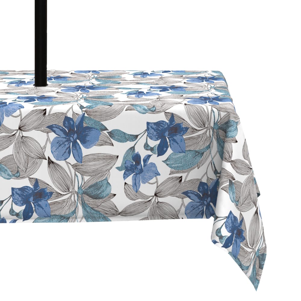 LVTXIII Outdoor/Indoor Rectangle Tablecloth 60 Palm Blue