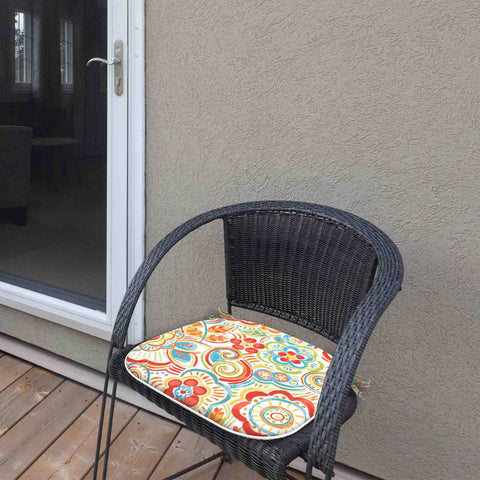 LVTXIII Outdoor Seat Cushions Patio Chair Pads 16"x17"  Flower Multi