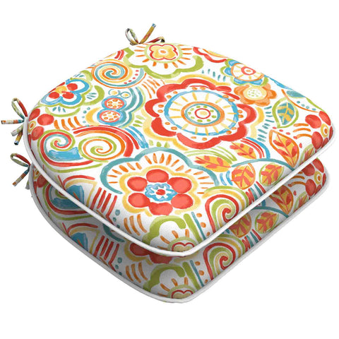 LVTXIII Outdoor Seat Cushions Patio Chair Pads 16"x17"  Flower Multi