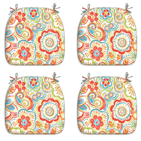 LVTXIII Outdoor Seat Cushions Patio Chair Pads 16"x17"  Flower Multi