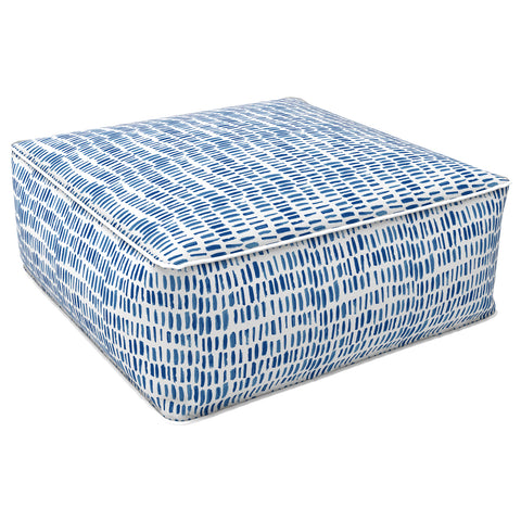 Square Inflatable Ottoman Pebble Blue LVTXIII Outdoor