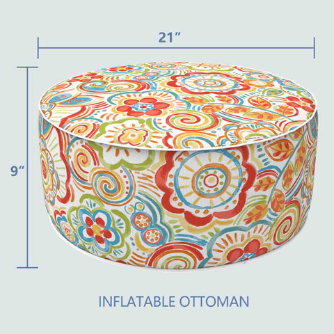 Inflatable Ottoman Home-Flower Multi LVTXIII size