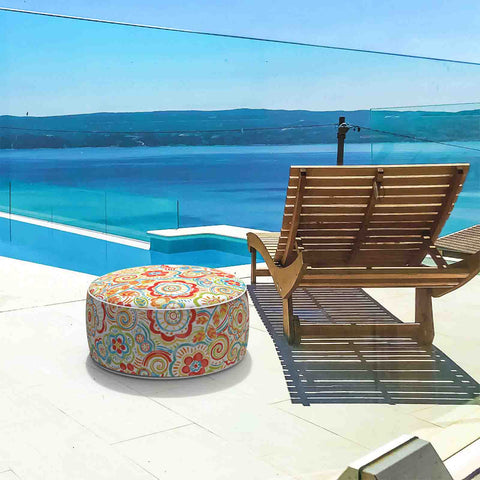 Inflatable Ottoman Home-Flower Multi LVTXIII Outdoor in Patio